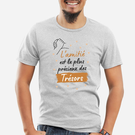 T-Shirt Homme L'amitié le plus précieux des trésors Gris