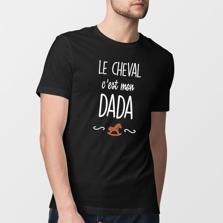 T-Shirt Homme Le cheval c'est mon dada Noir