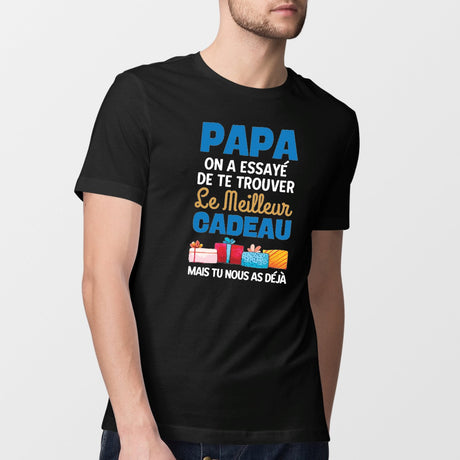 T-Shirt Homme Le meilleur cadeau pour papa Noir