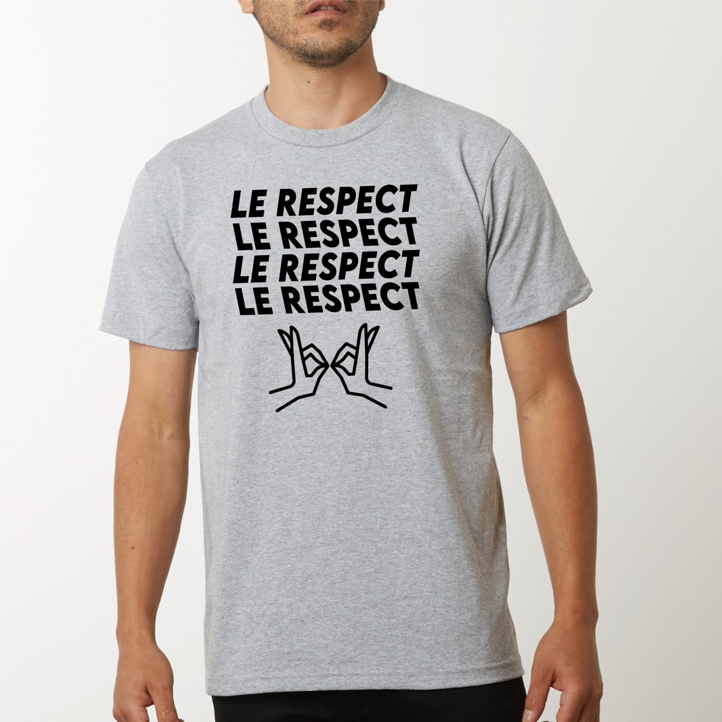 T-Shirt Homme Le respect Gris