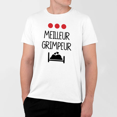 T-Shirt Homme Meilleur grimpeur Blanc