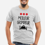 T-Shirt Homme Meilleur grimpeur Gris