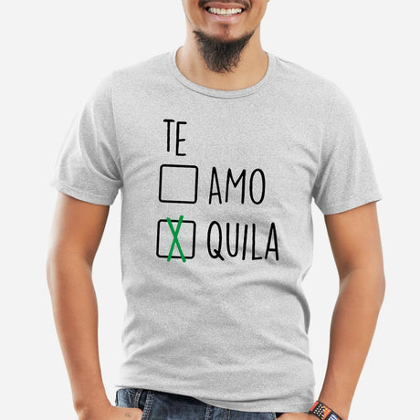 T-Shirt Homme Te amo tequila Gris