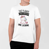 T-Shirt Homme Tout plaquer pour devenir une licorne Blanc