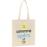 Tote bag A comme apéro 
