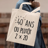 Tote bag Anniversaire 40 ans Blanc