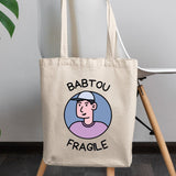 Tote bag Babtou fragile Beige