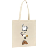 Tote bag Café clope caca 