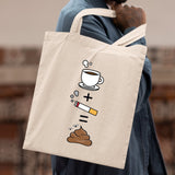 Tote bag Café clope caca Beige