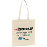 Tote bag Éducation téléchargement en cours 