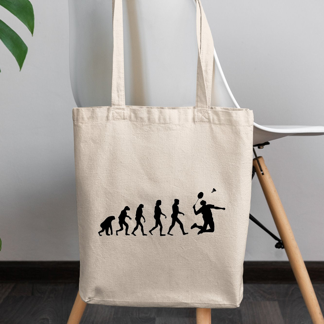 Tote bag Évolution badminton Beige