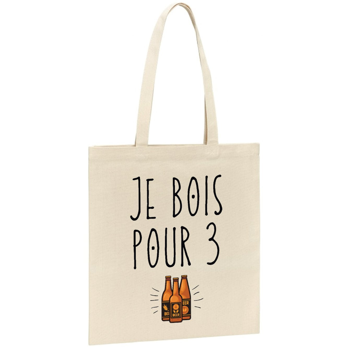 Tote bag Je bois pour 3 