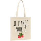 Tote bag Je mange pour 2 