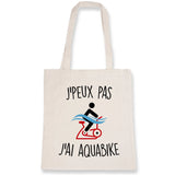 Tote bag J'peux pas j'ai aquabike 