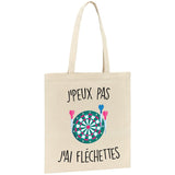 Tote bag J'peux pas j'ai fléchettes 