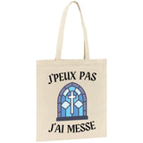 Tote bag J'peux pas j'ai messe 