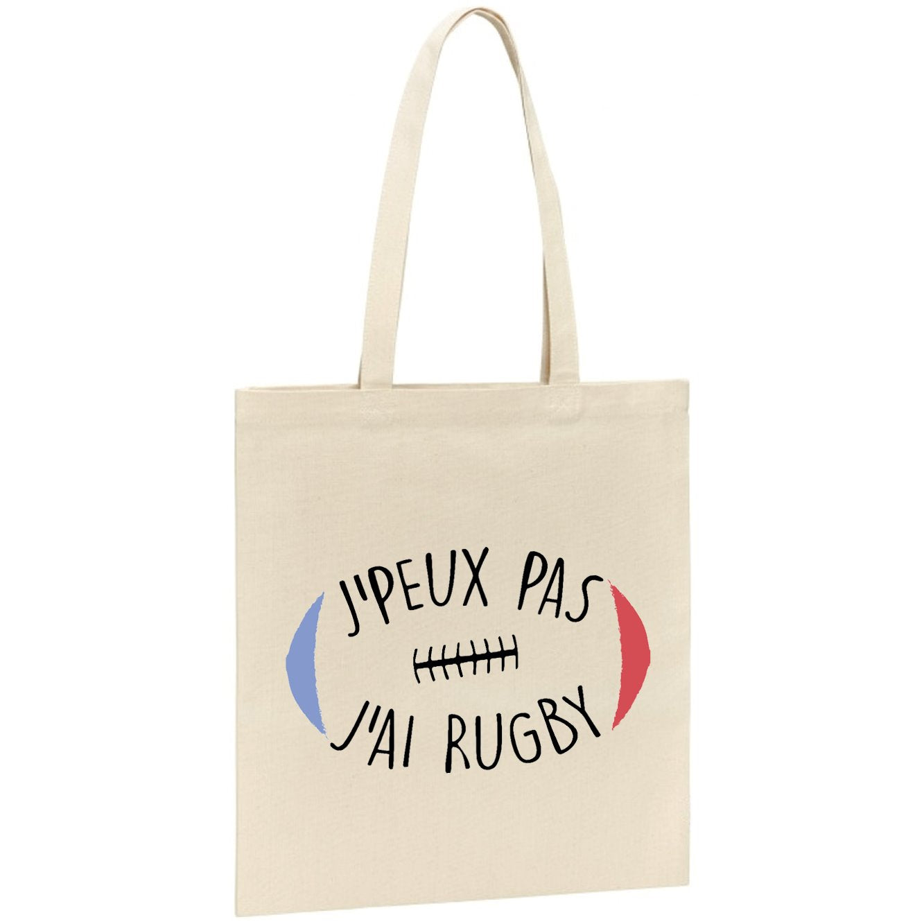 Tote bag J'peux pas j'ai rugby 