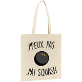 Tote bag J'peux pas j'ai squash 