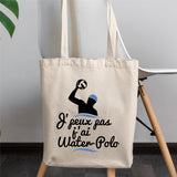 Tote bag J'peux pas j'ai water-polo Blanc