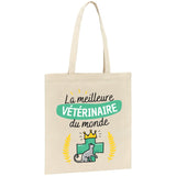 Tote bag La meilleure vétérinaire du monde 