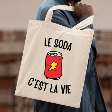 Tote bag Le soda c'est la vie Blanc