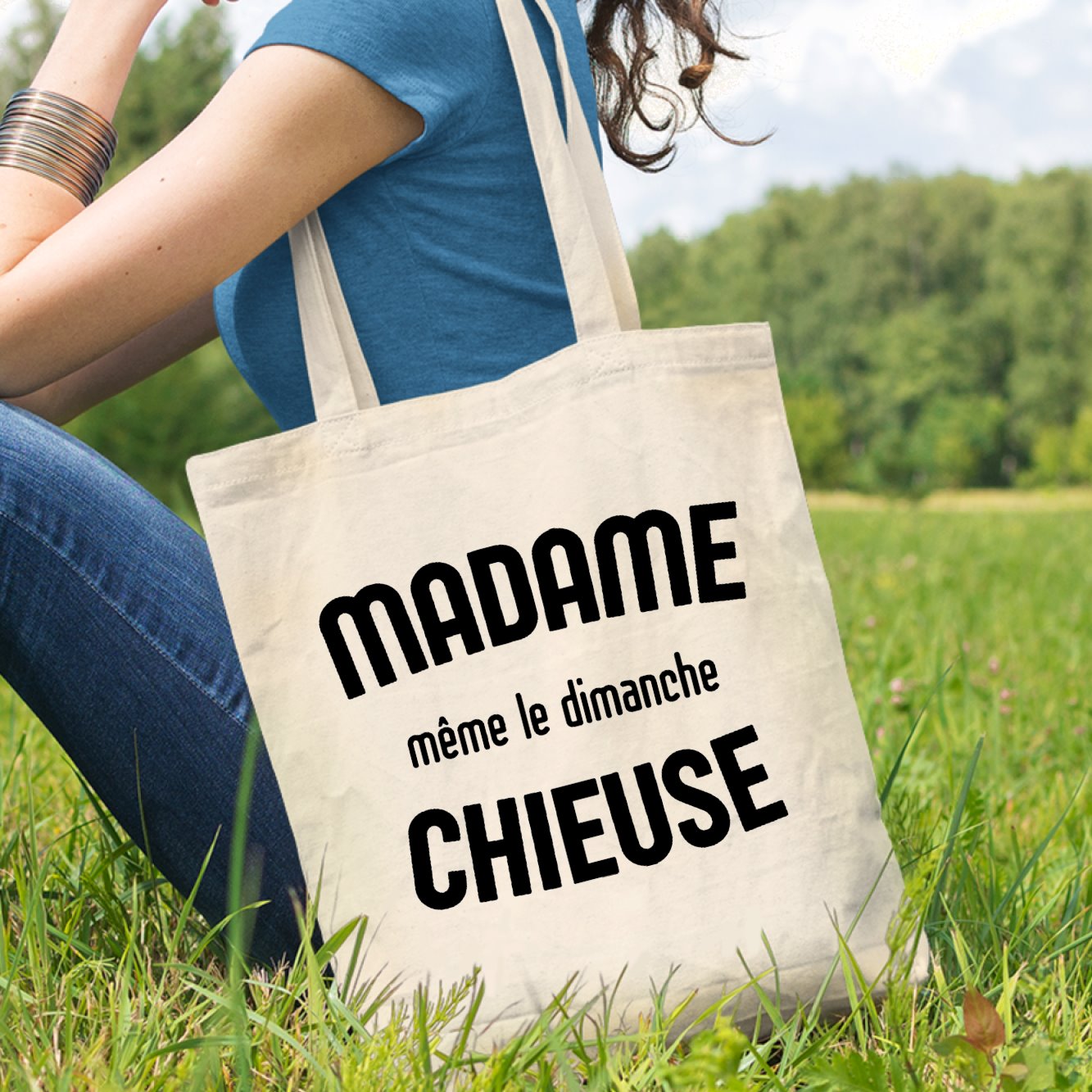 Tote bag Madame chieuse Beige