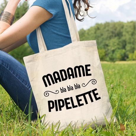 Tote bag Madame pipelette Beige