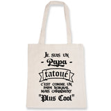 Tote bag Papa tatoué 