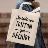 Tote bag Tonton qui déchire Beige