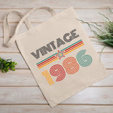 Tote bag Vintage année 1986 Beige